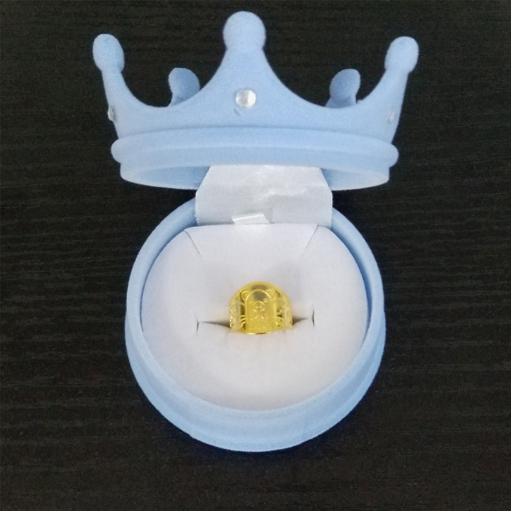 24k Pure Gold 1st Birthday Ring Rims Fine Jewelry