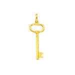 24k golden key pendent