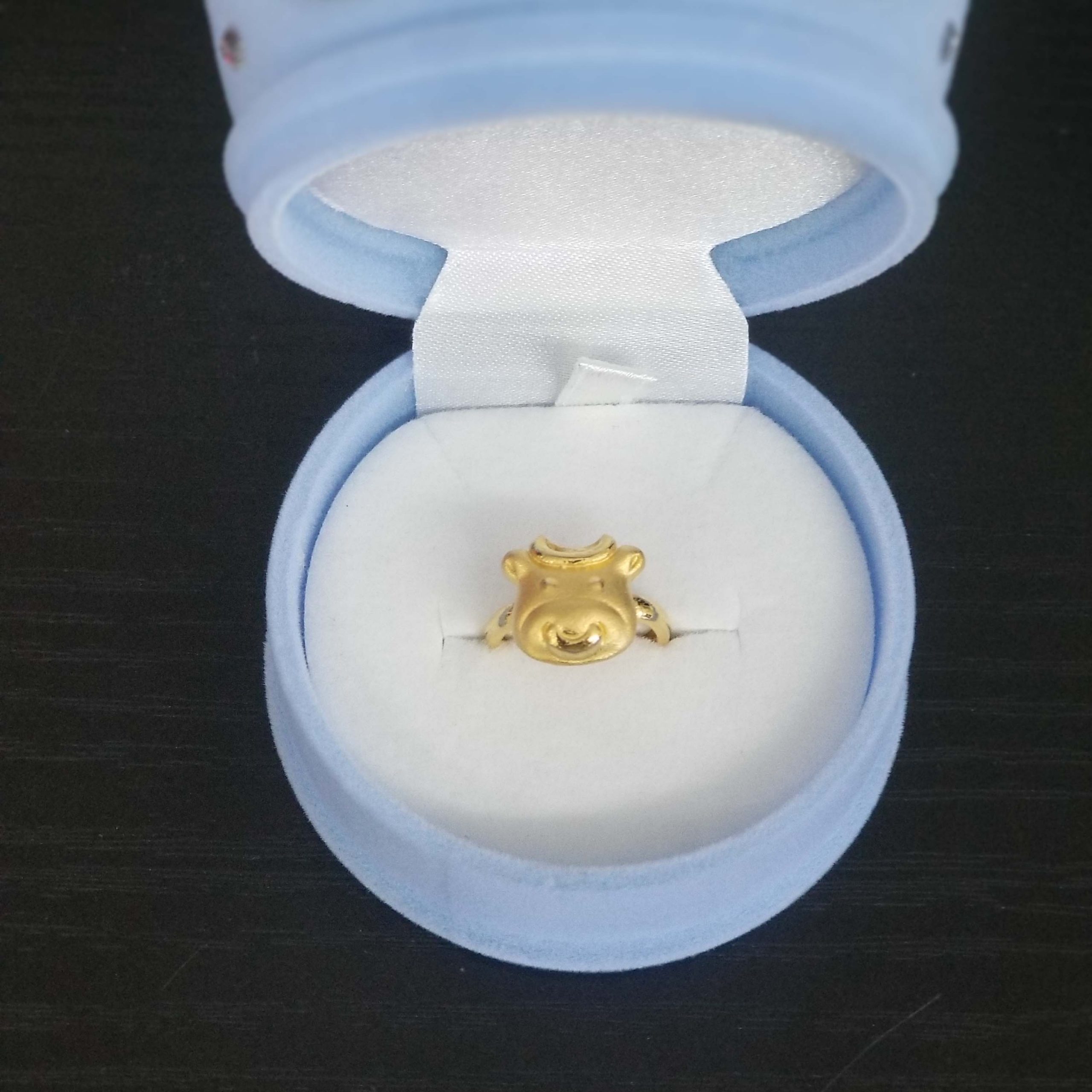 0089 24K Pure Gold 소 돌반지 Rims Fine Jewelry