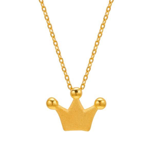 왕관 돌 백일 순금 목걸이 1 돈