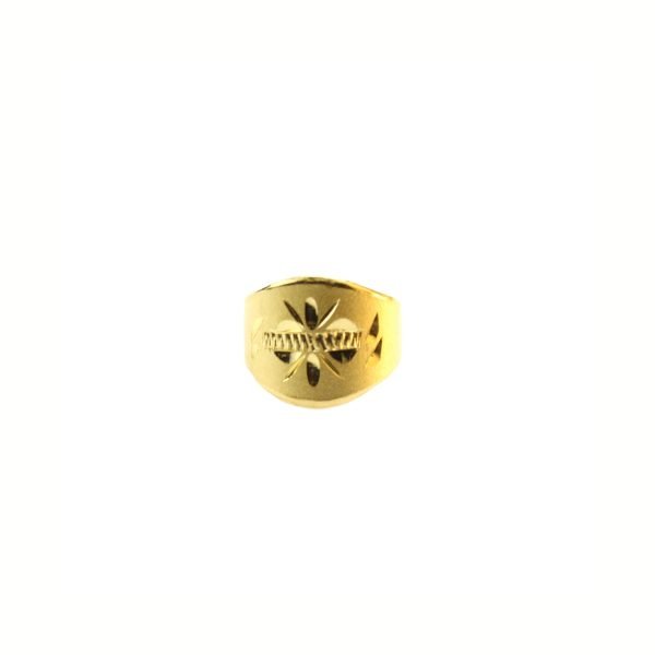 No.b016  24k 순금 반돈 돌반지 Pure Gold Baby Ring with Flower Desig