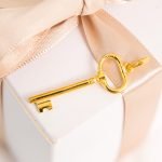 24k golden key pendent