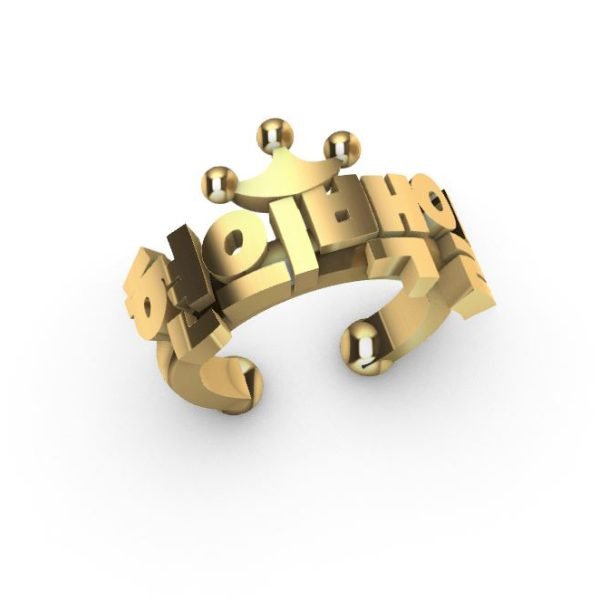 순금 2 돈 이름 이니셜 반지 24k Baby Ring 금시세