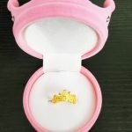 2돈 이니셜 돌반지 순금 24k baby ring 7.5 grams