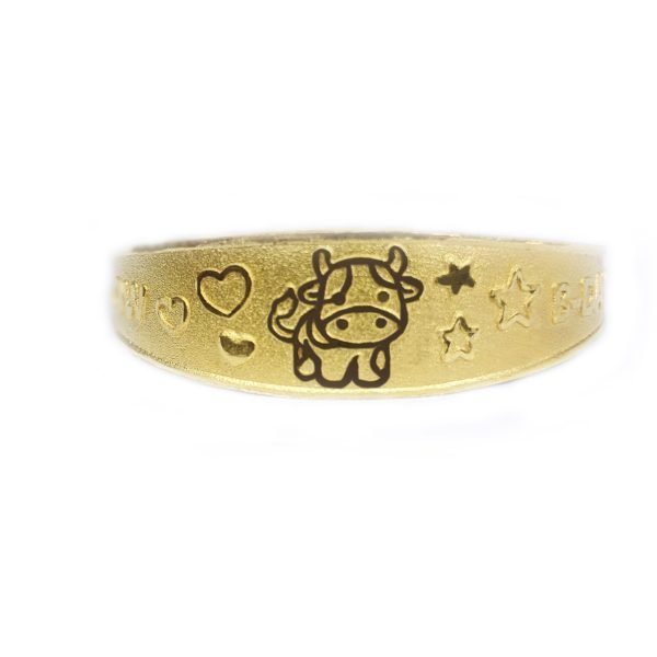 No.BR 0050 순금2 돈 2021년생 아기 송아지 돌팔찌 24k 2021 Baby bracelet, Year of the cow 금시세