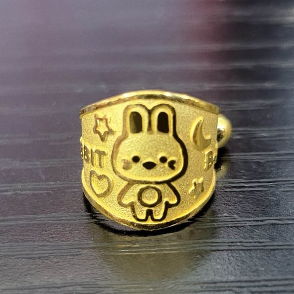 24k baby ring, 24k rabbit ring, 24k bunny ring, year of rabbit 24k ring,돌반지, 토끼 돌반지, 토끼 띠 돌반지, 24k , 99.9% pure gold